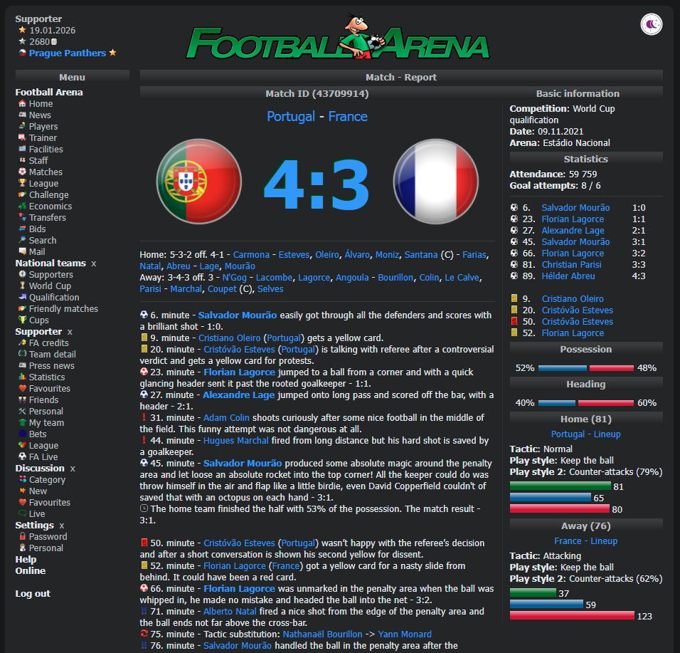 Football - Online football - online game