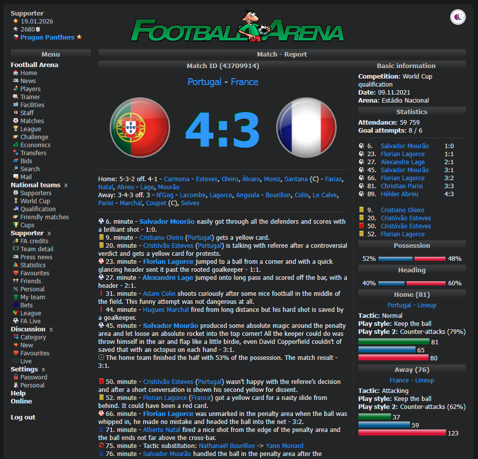 Football Arena - Online football manager