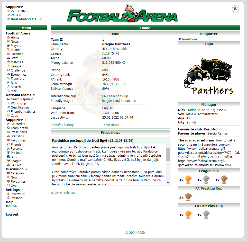 Football Arena - Online football manager